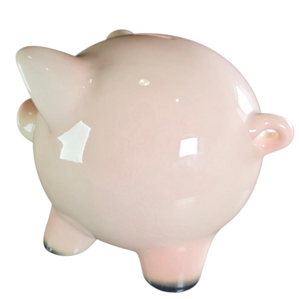 Goebel West Germany 1962 Pink Pig Bank 7.5" Large Ceramic w/ Stopper - Picture 6 of 15